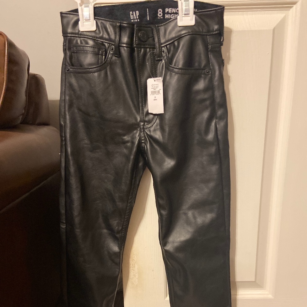 Gap slim faux leather pants nwt